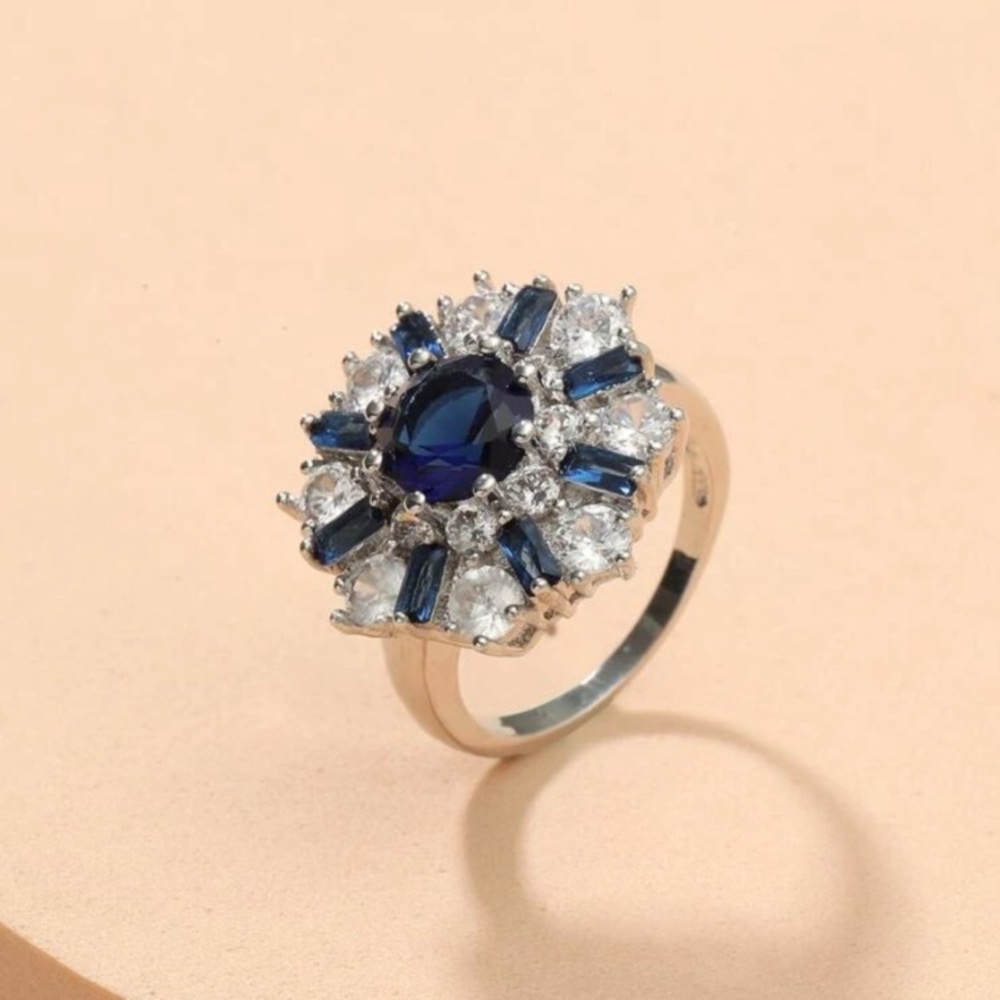 NWT Ring 8 1/2 Blue Zircon